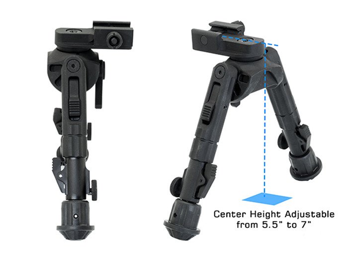 UTG Recon 360 TL Bipod, 8"-12" Center Height, Picatinny – Bild 4