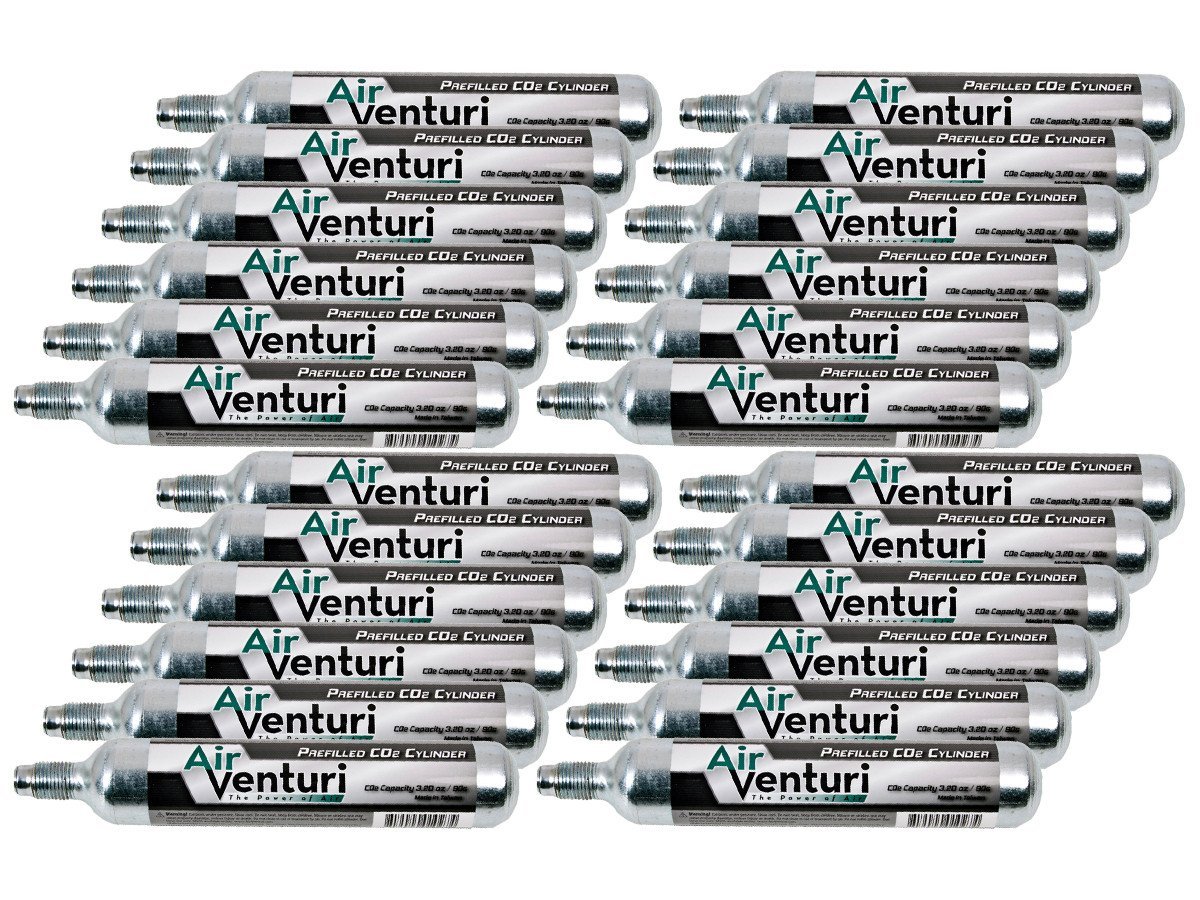 Air Venturi 90 Gram CO2 Cylinders, 24 Pack (*)