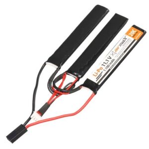 airmaX Airsoft LiPo Akku 11.1V 1100mAh 20 / 40C Small Tri-Panel Type m. Mini-Tam Anschluss