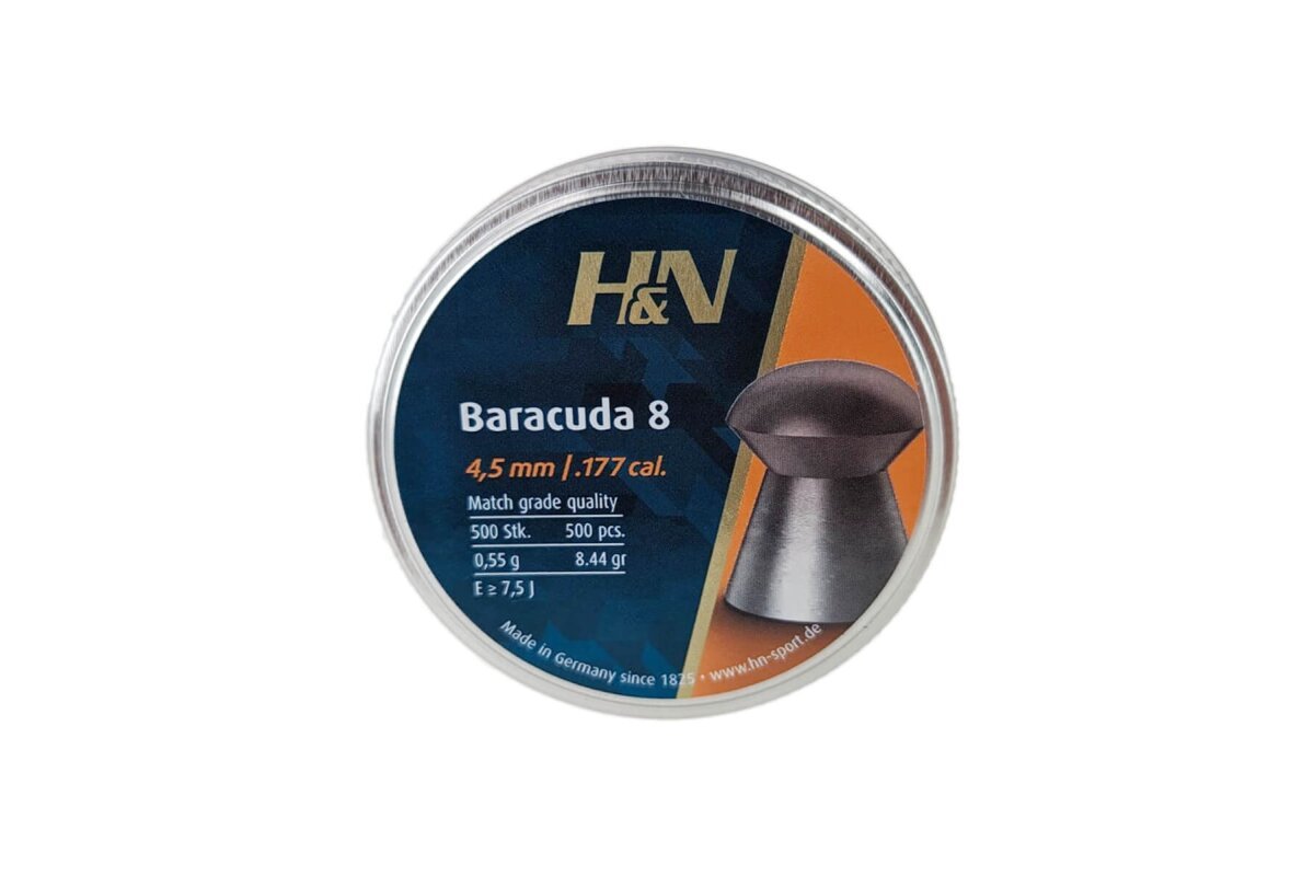 H&N Baracuda 8 Diabolo, glatt, 500St. Kal. 4,51mm